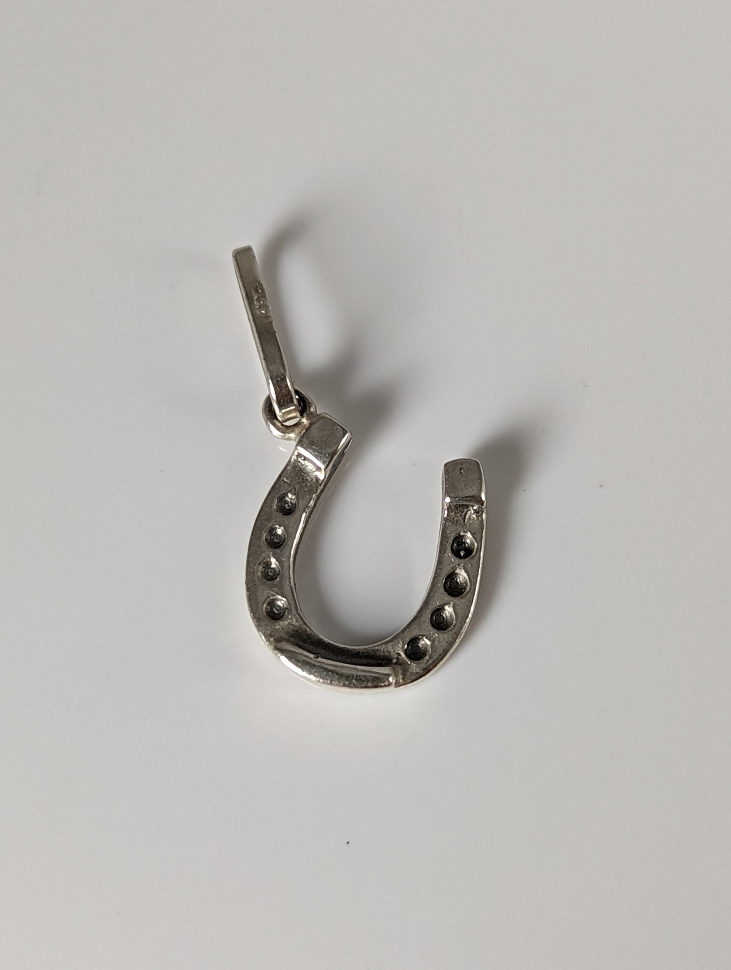 Silver Steed Lucky Horseshoe Silver Pendant