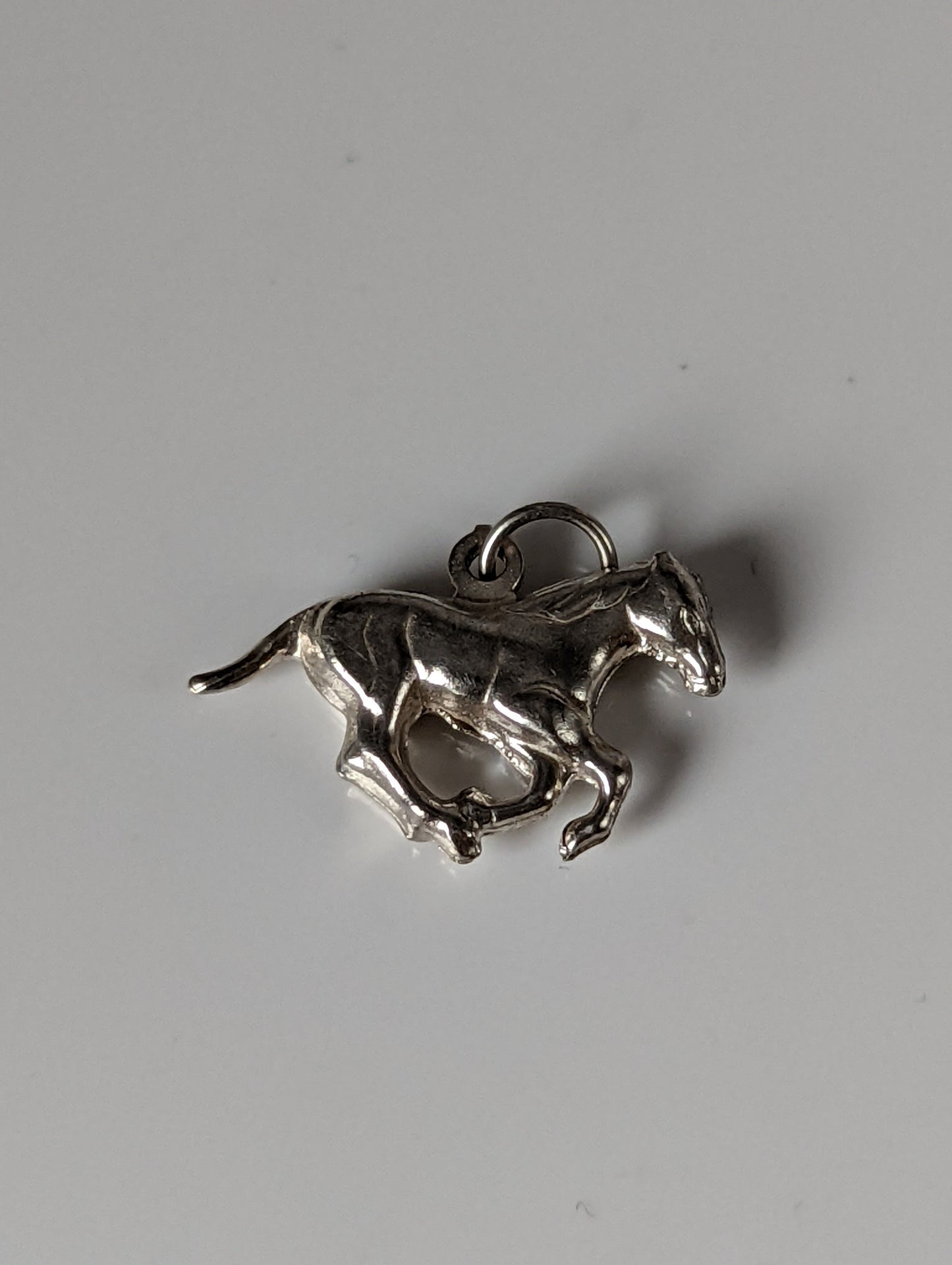 Silver Steed Galloping Horse Silver Pendant