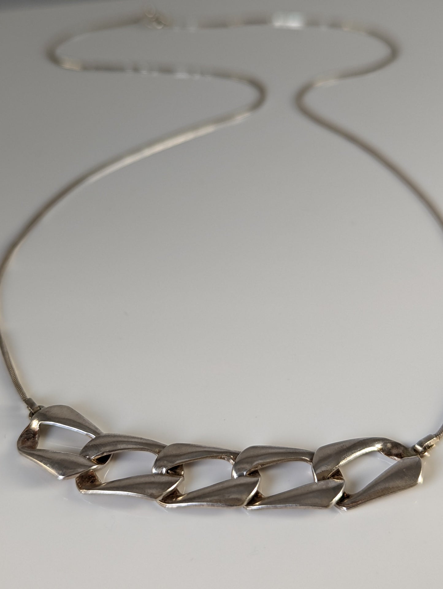 Silver Steed Chain Link Necklace