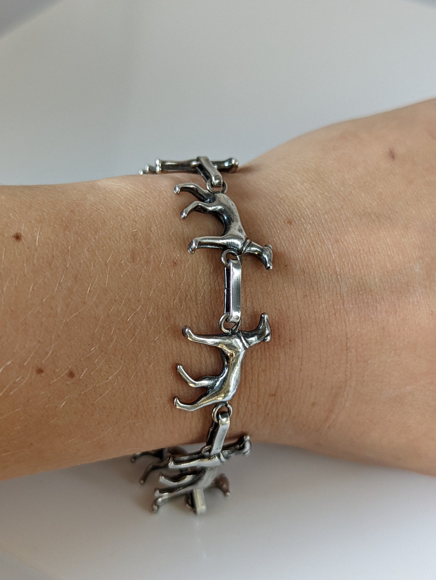 Silver Steed Greyhound Silver Bracelet