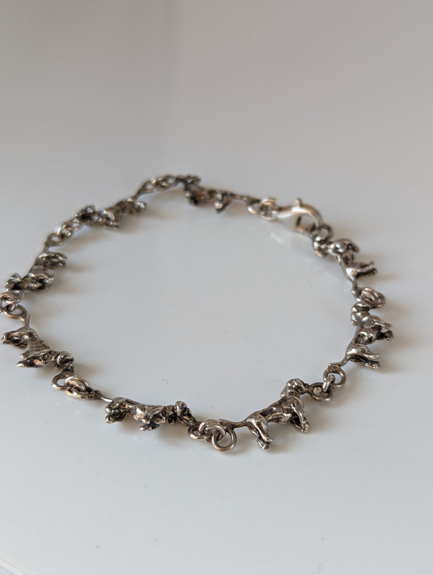 Silver Steed Dachshund Silver Bracelet