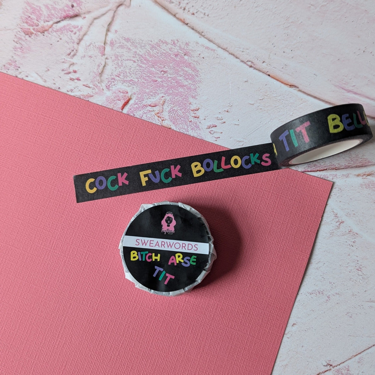 Bright Contrast Sweary Washi Tape