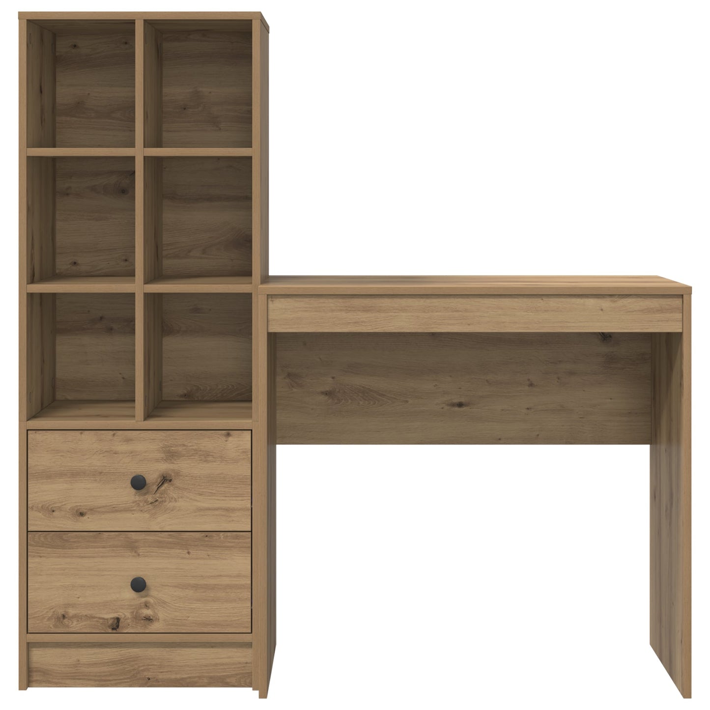 Desk with Storage Artisan Oak Engineered Wood