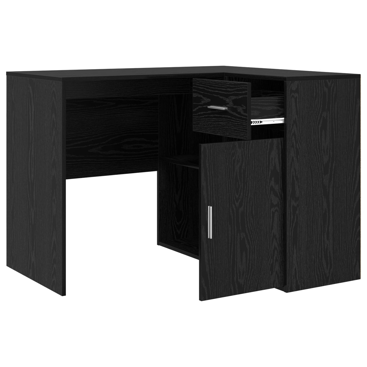 Corner Desk Black Oak 102x88x75 cm Engineered Wood