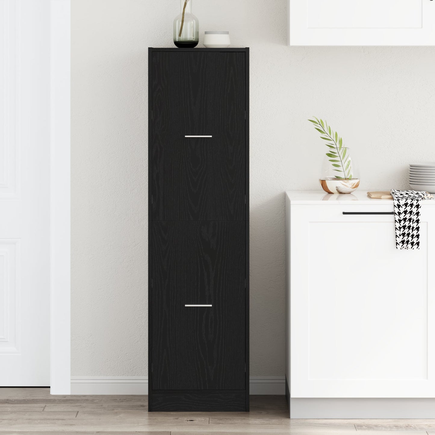 Apothecary cabinet Black Oak 40x41x144.5 cm Engineered Wood