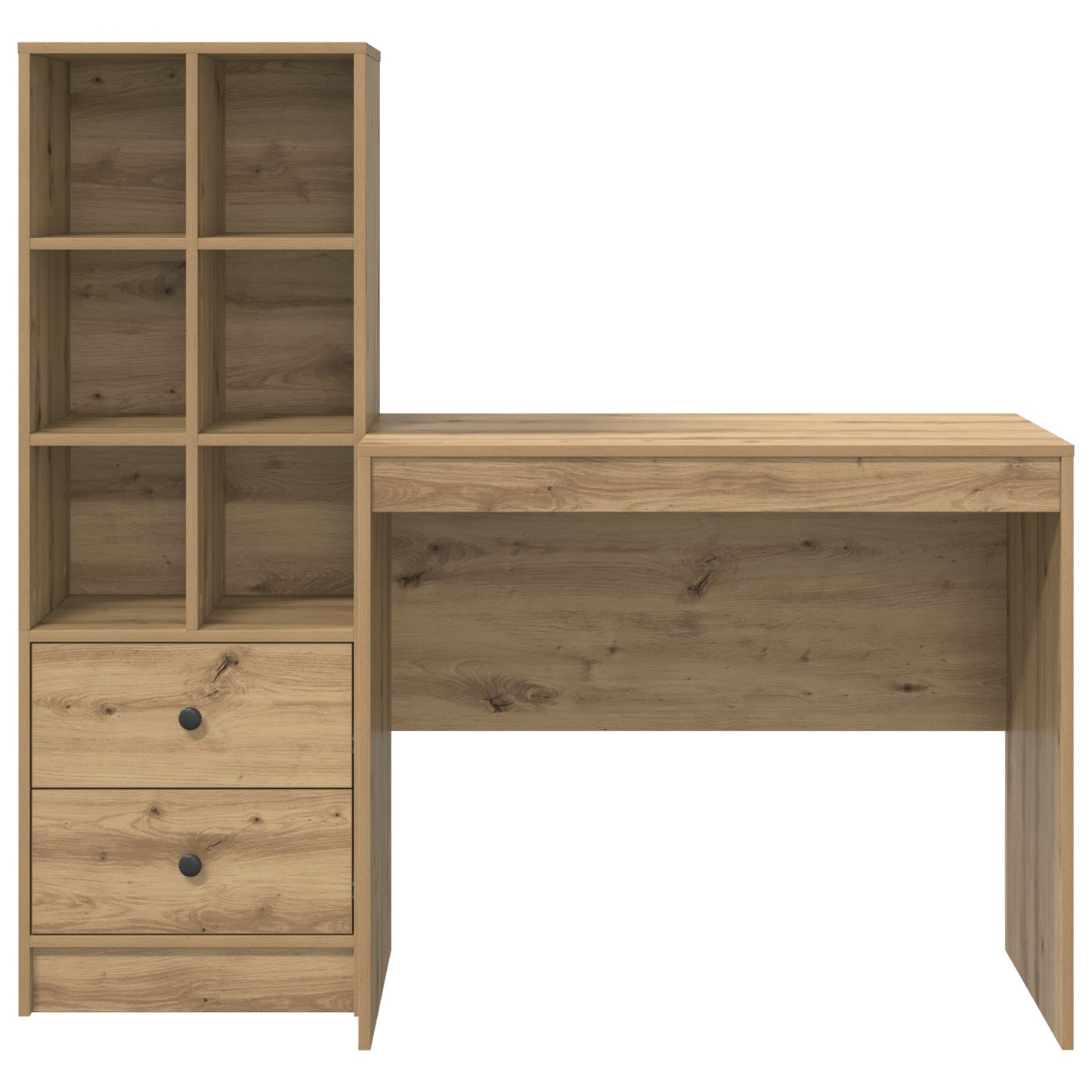 Desk with Storage Artisan Oak Engineered Wood