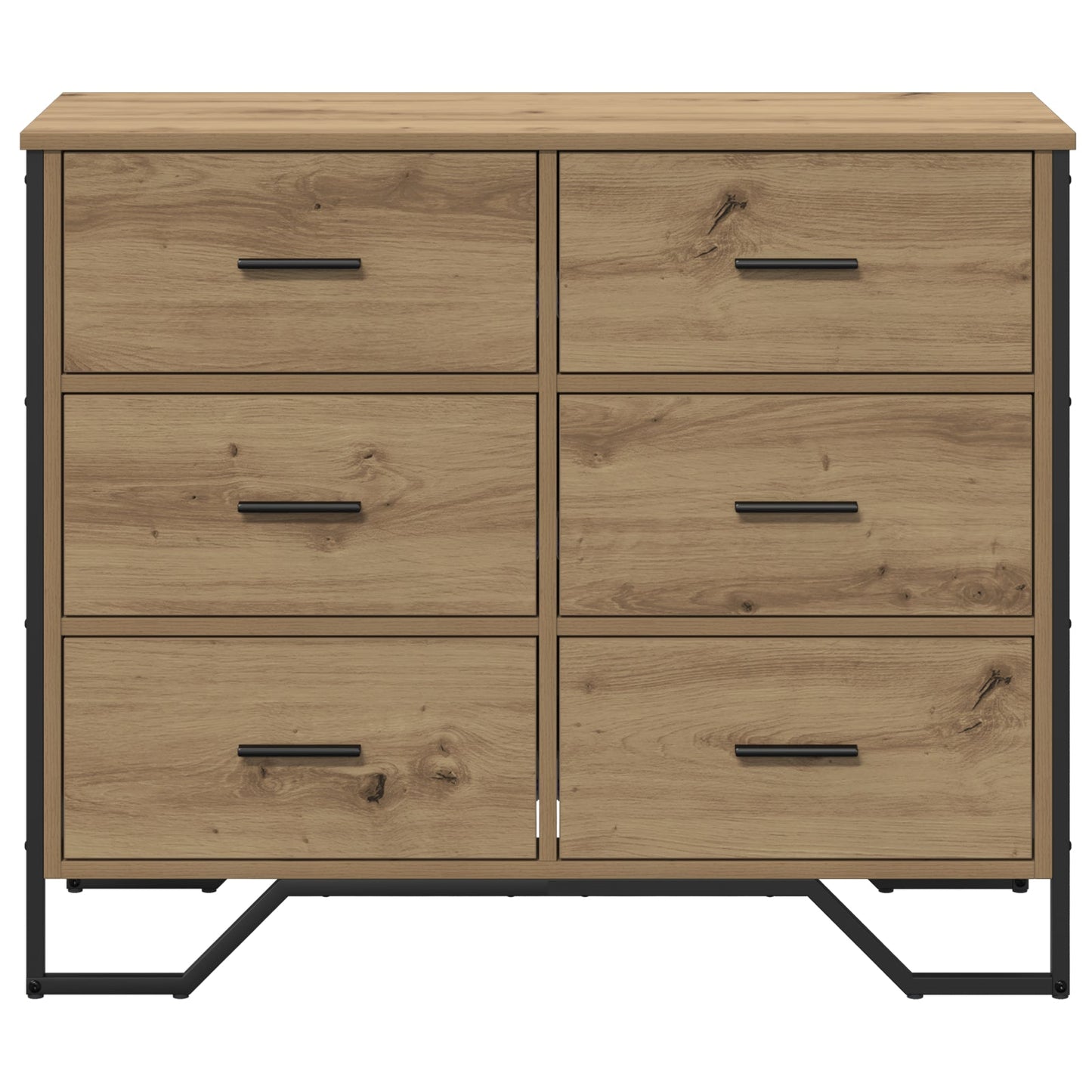 Chest of Drawers Artisan Oak 91x35.5x74.5 cm Engineered Wood