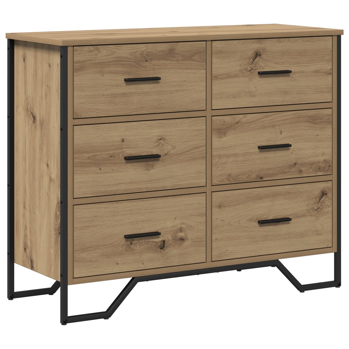 Chest of Drawers Artisan Oak 91x35.5x74.5 cm Engineered Wood