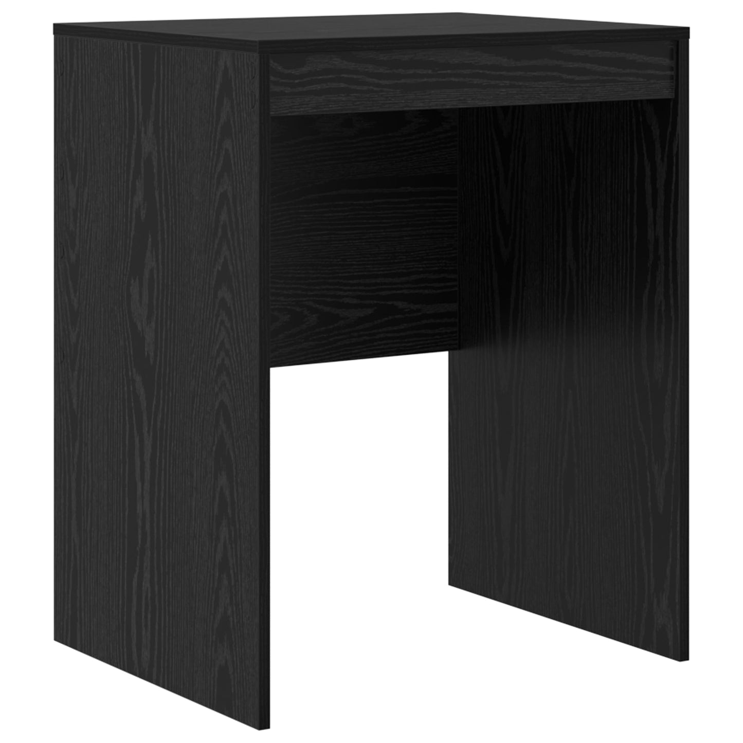 Desk with Storage Black Oak Engineered Wood