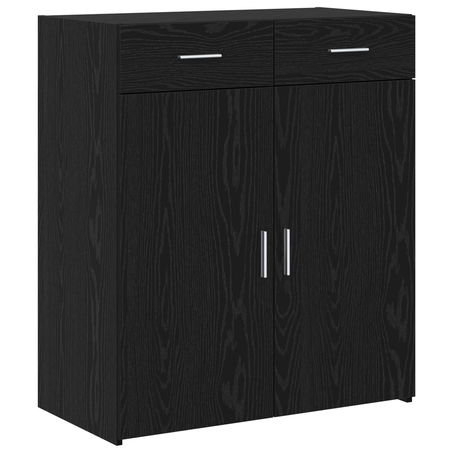 Storage Cabinet Black Oak 80x42.5x93.5 cm Engineered Wood