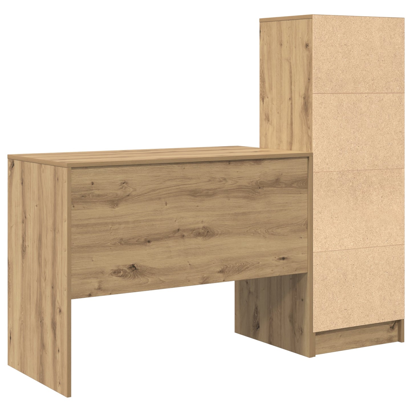 Desk with Storage Artisan Oak Engineered Wood