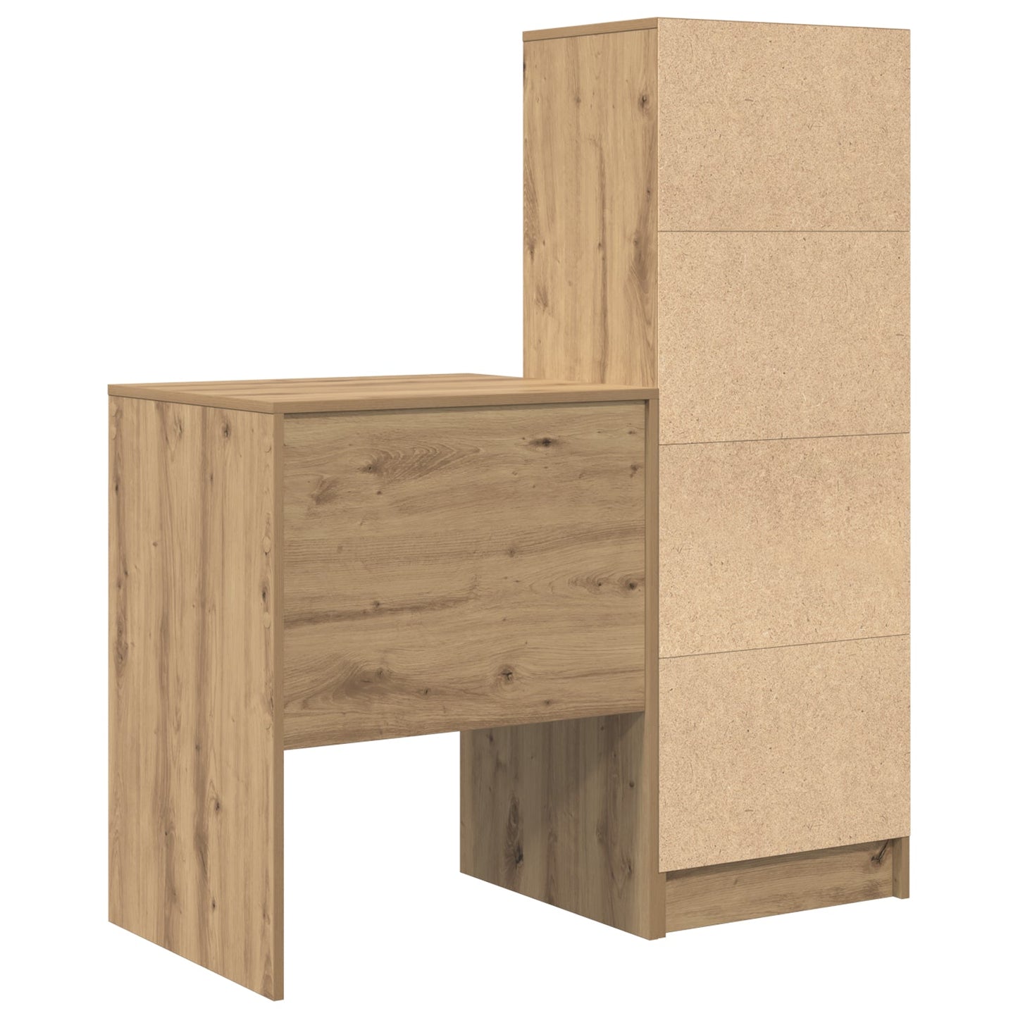 Desk with Storage Artisan Oak Engineered Wood