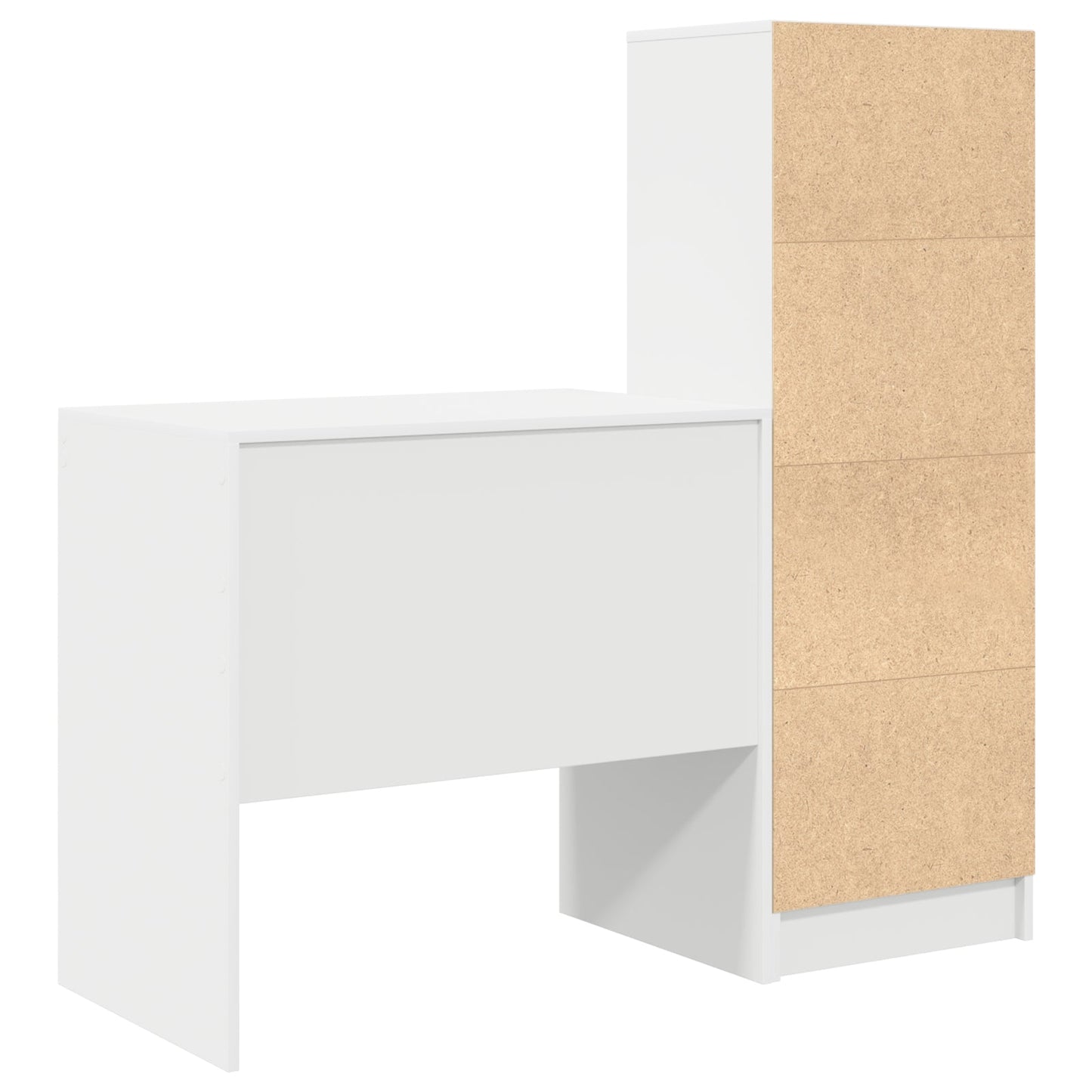 Desk with Storage White Engineered Wood, vidaXL Desk White 80x50x76 cm Engineered Wood