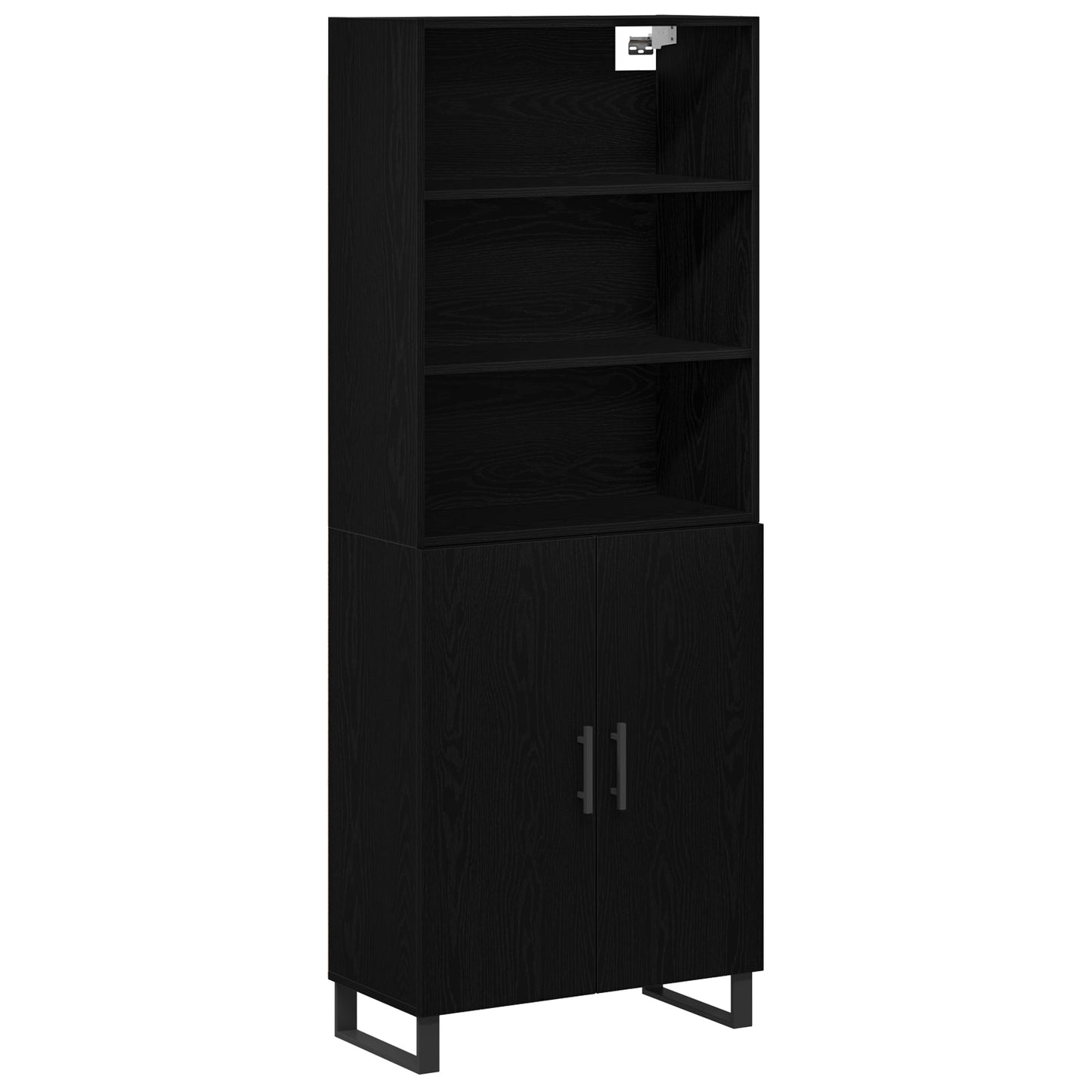 Highboard Black Oak 69.5x34x180 cm Engineered Wood, vidaXL Sideboard Black Oak 69.5x34x90 cm Engineered Wood, vidaXL Hanging Wall Cabinet Black Oak 69.5 x 32.5 x 90 cm