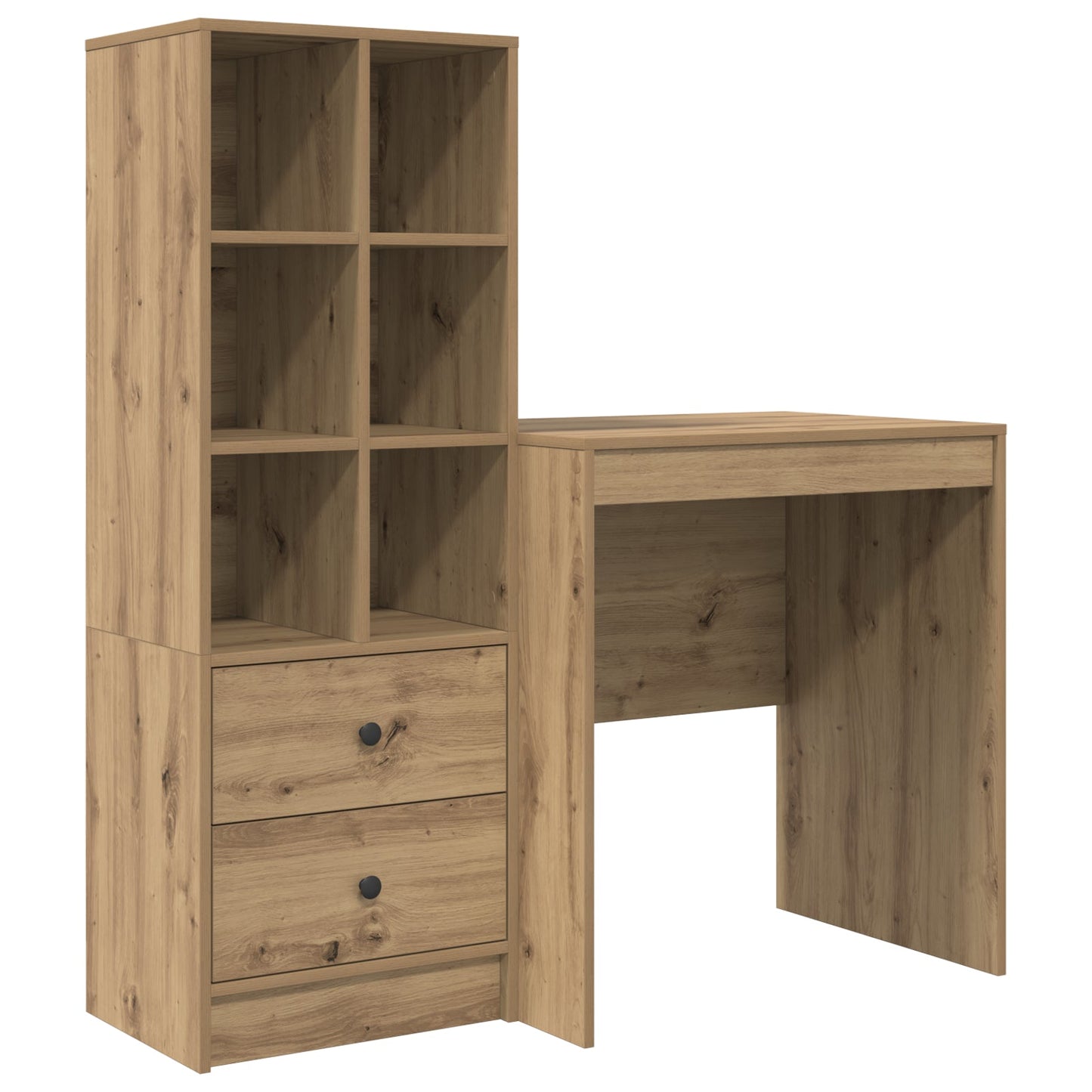 Desk with Storage Artisan Oak Engineered Wood
