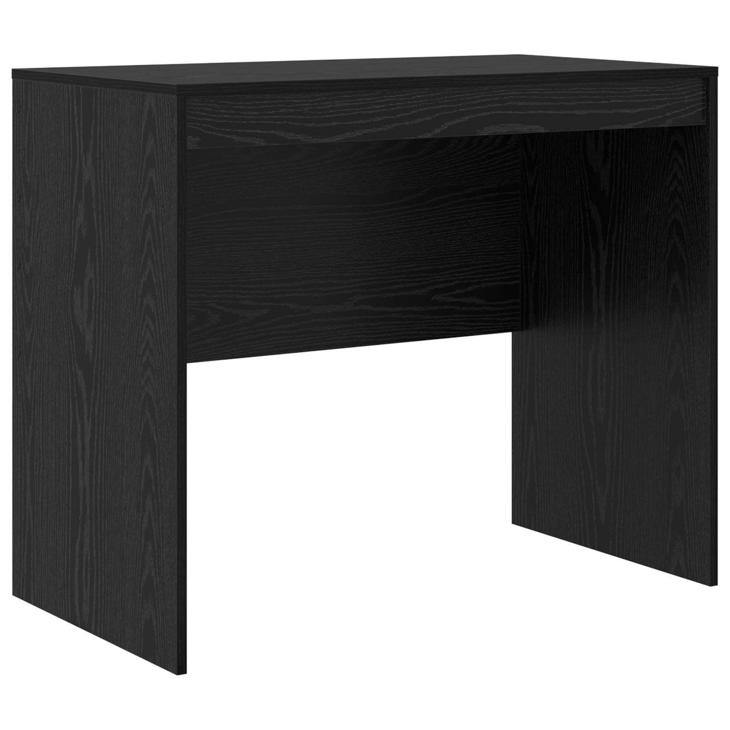 Desk with Storage Black Oak Engineered Wood