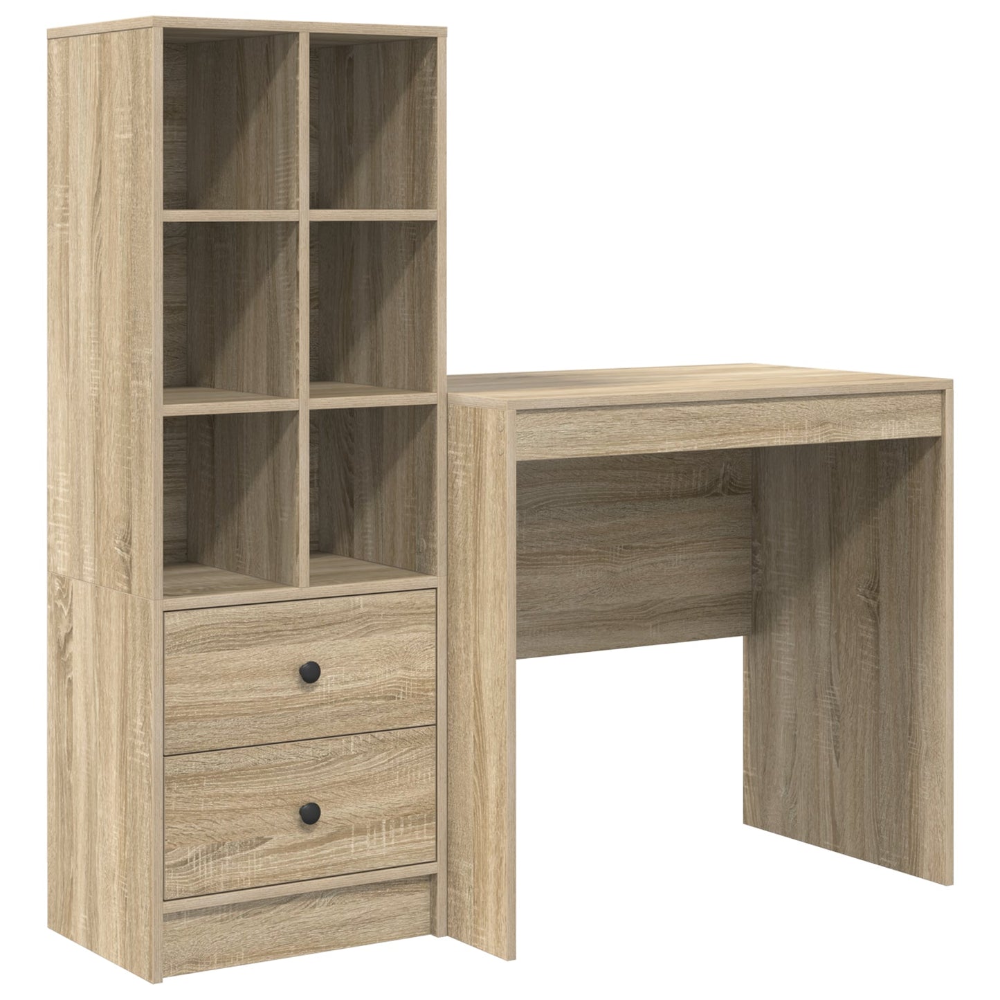 Desk with Storage Sonoma Oak Engineered Wood, vidaXL Desk Sonoma Oak 80x50x76 cm Engineered wood