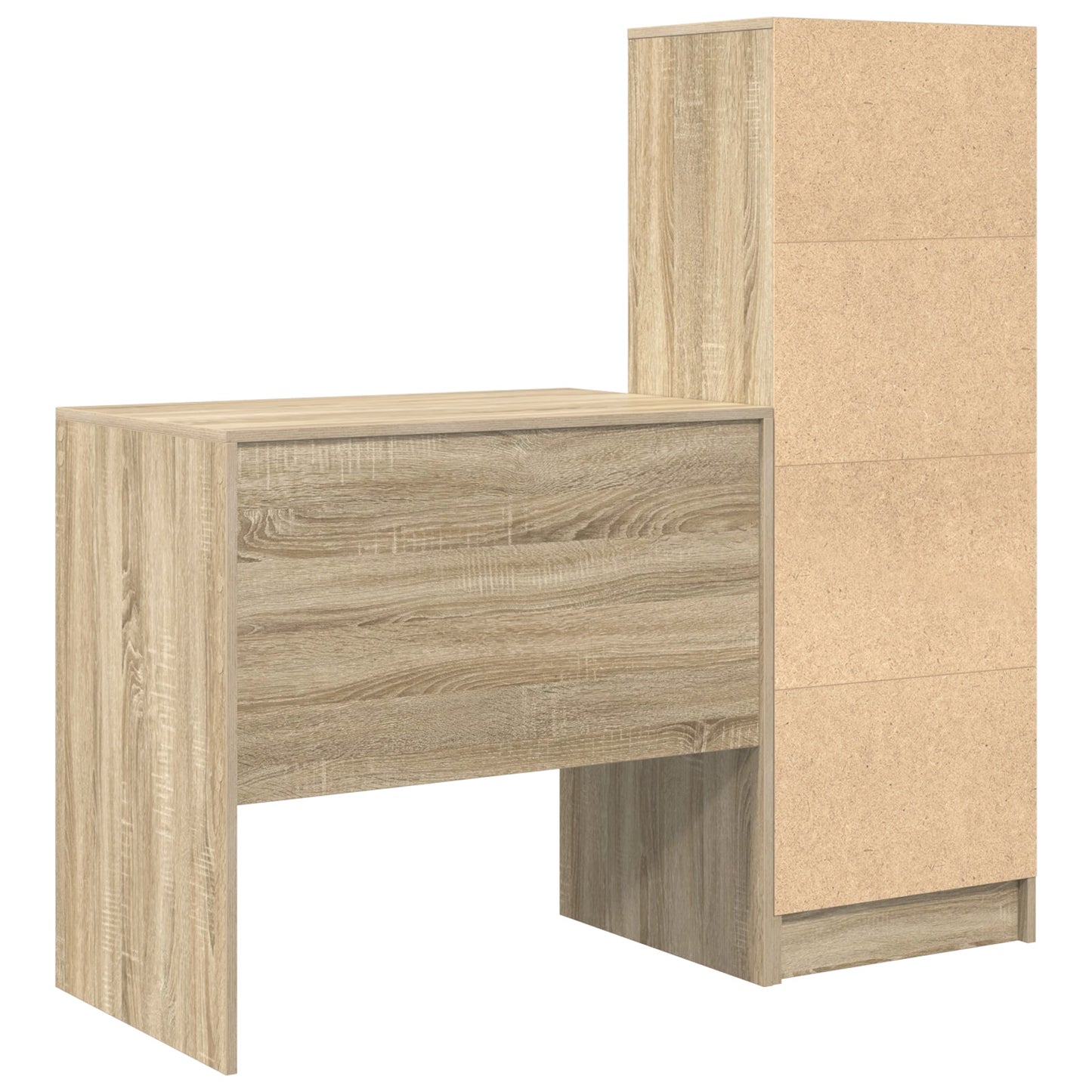 Desk with Storage Sonoma Oak Engineered Wood, vidaXL Desk Sonoma Oak 80x50x76 cm Engineered wood