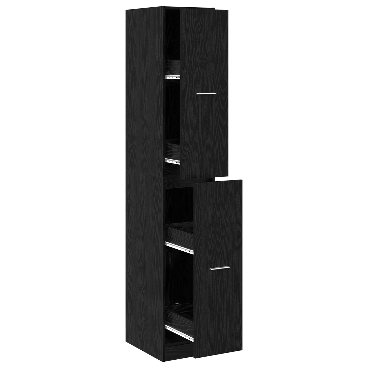Apothecary cabinet Black Oak 30x41x174.5 cm Engineered Wood