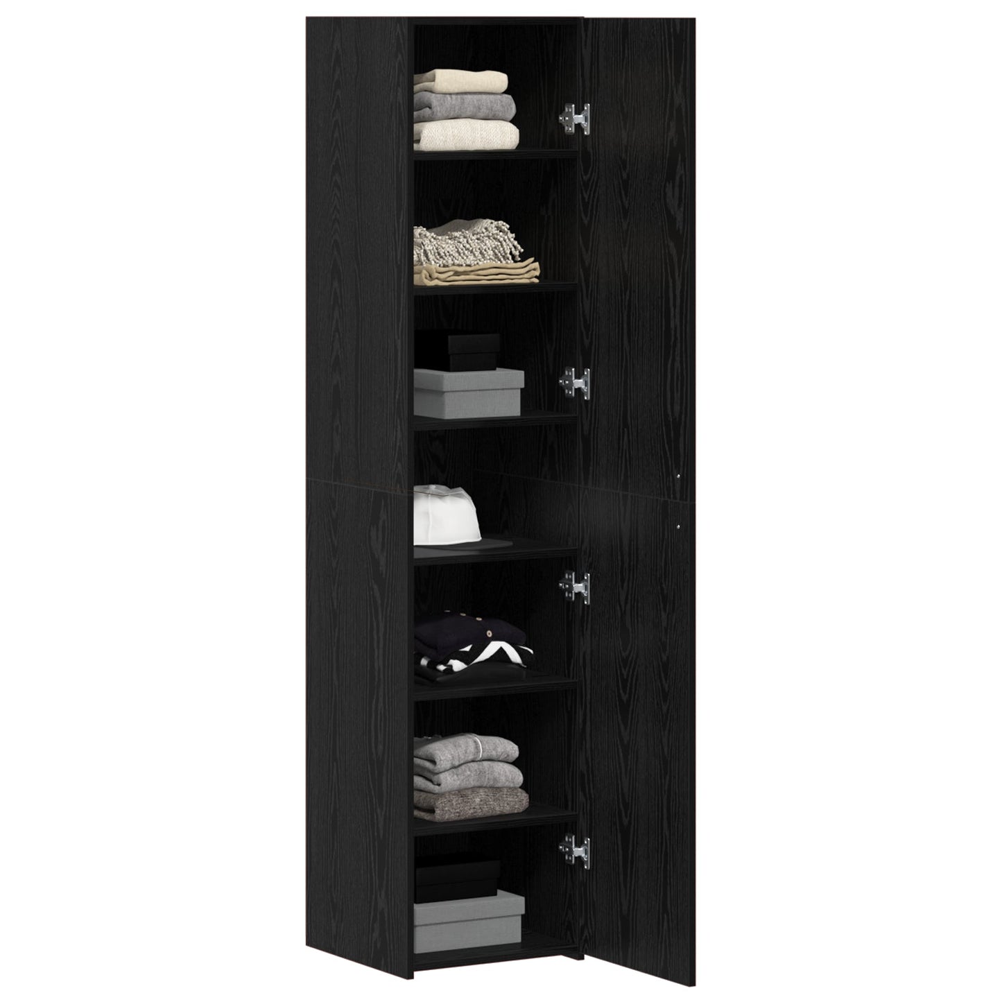 Highboard Black Oak 40x42.5x185 cm Engineered Wood