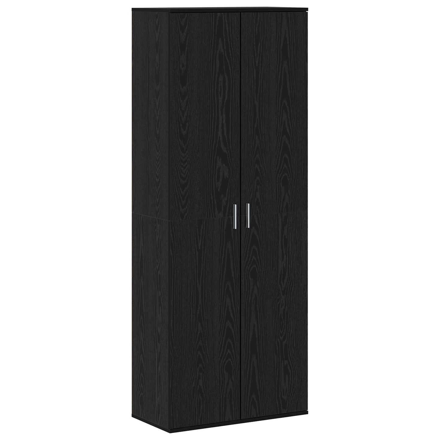 Highboard Black Oak 70x35x180 cm Engineered Wood