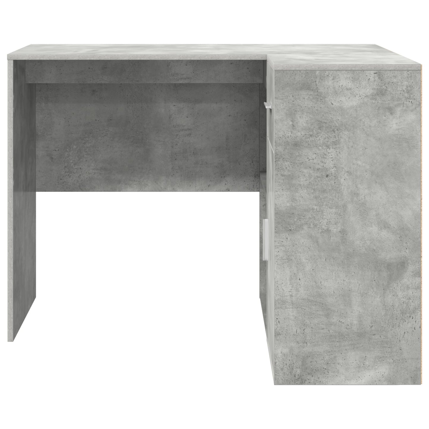 Corner Desk Concrete Grey 102x88x75 cm Engineered Wood