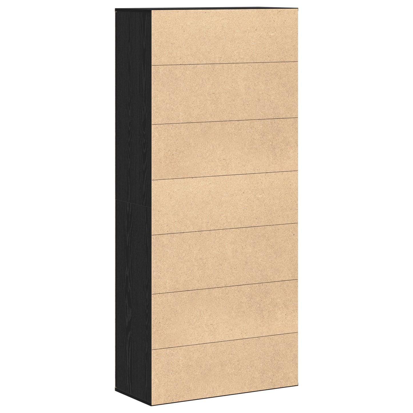 Highboard Black Oak 80x35x180 cm Engineered Wood