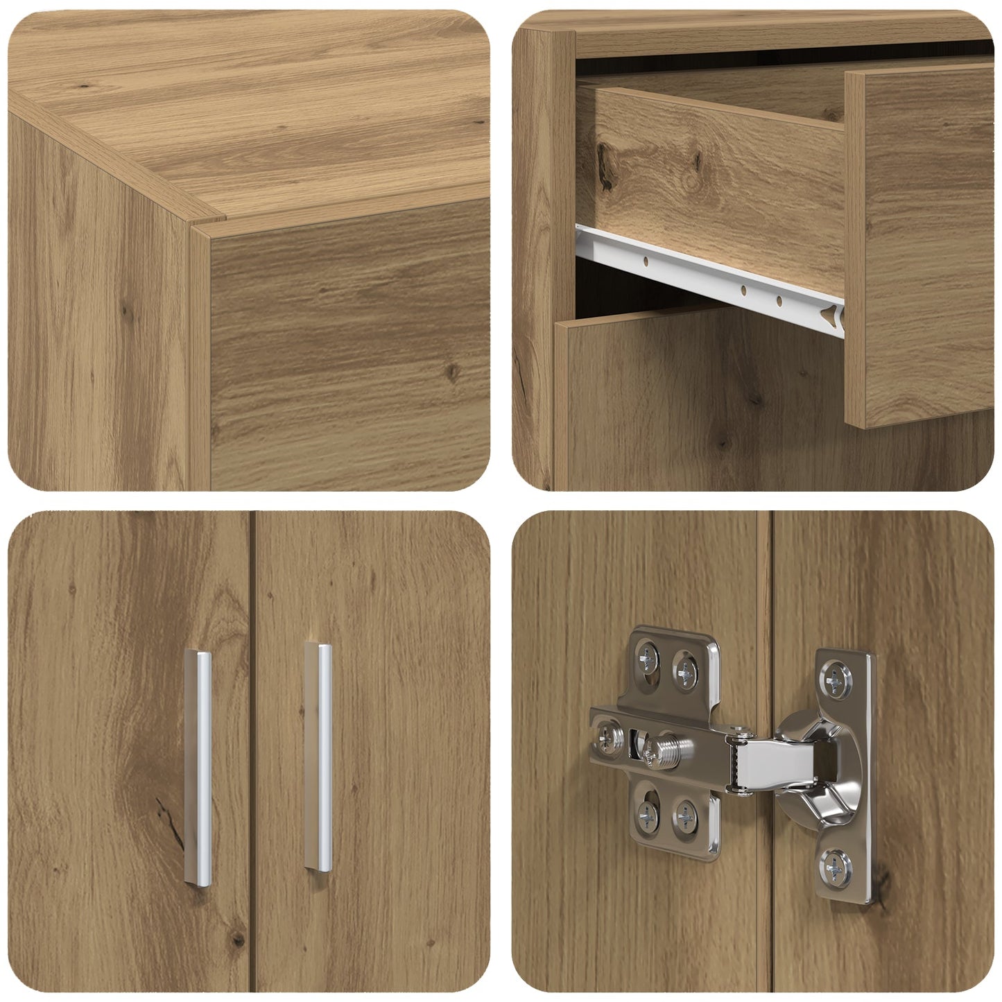 Storage Cabinet Artisan Oak 80x42.5x93.5 cm Engineered Wood