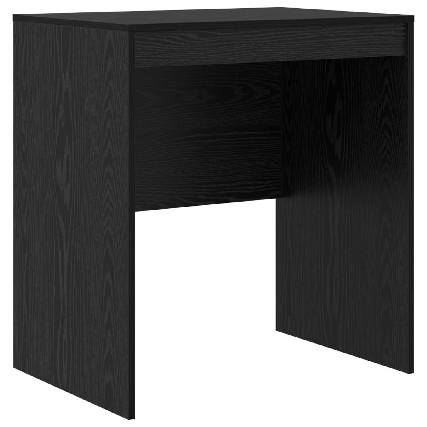 Desk with Storage Black Oak Engineered Wood