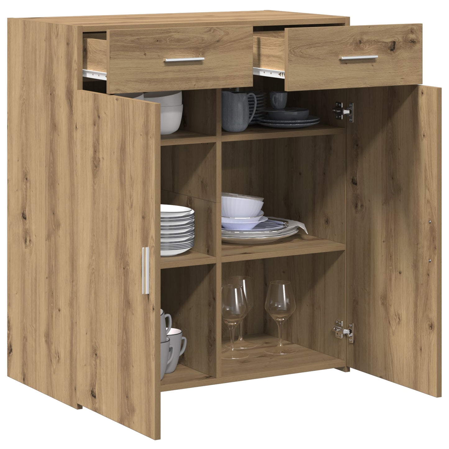 Storage Cabinet Artisan Oak 80x42.5x93.5 cm Engineered Wood
