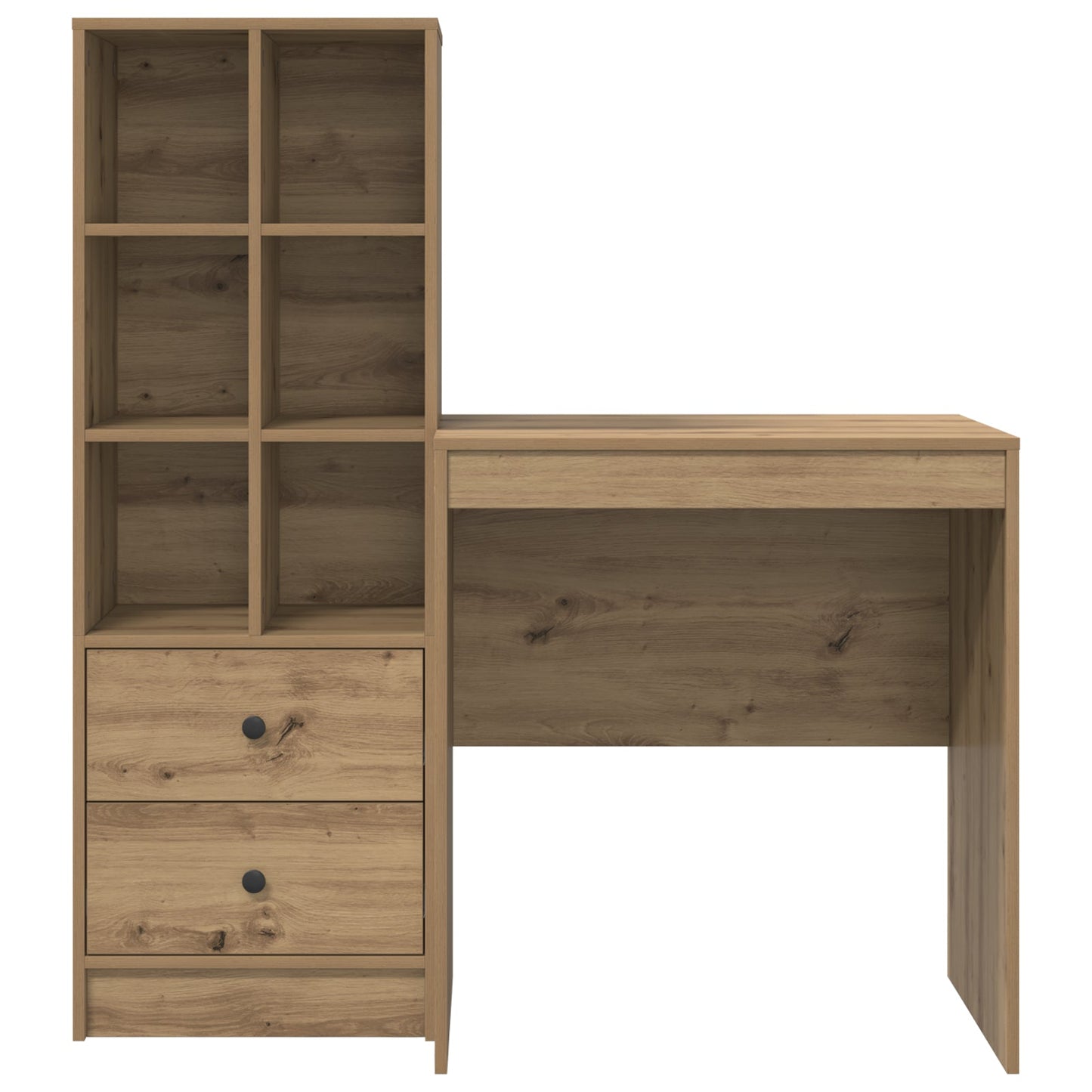 Desk with Storage Artisan Oak Engineered Wood