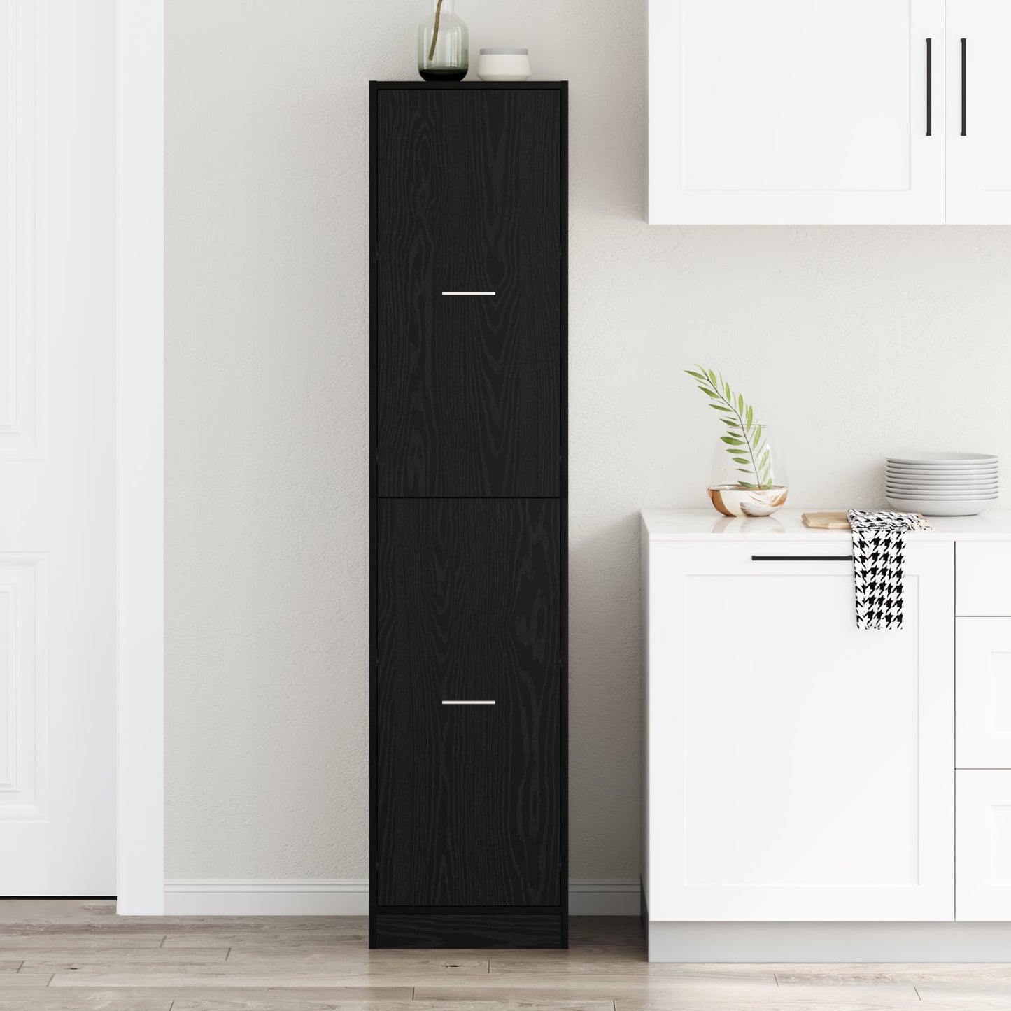 Apothecary cabinet Black Oak 40x41x174.5 cm Engineered Wood