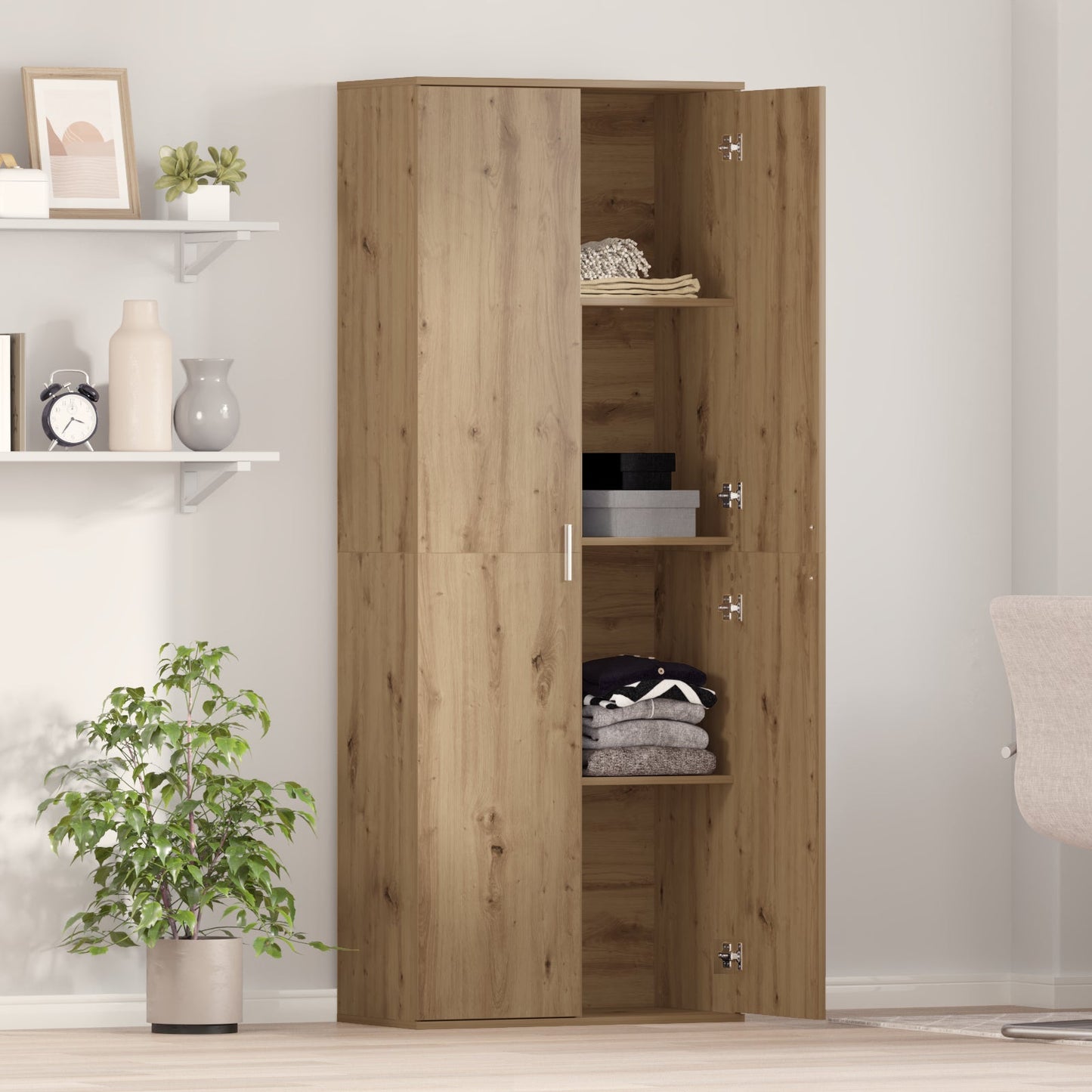 Highboard Artisan Oak 70x35x180 cm Engineered Wood
