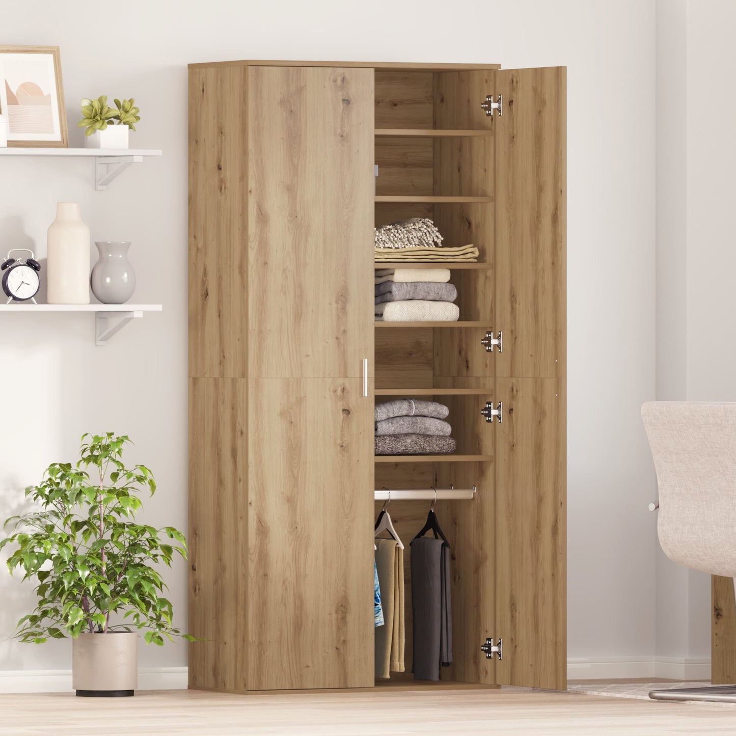Highboard Artisan Oak 80x39x178 cm Engineered Wood