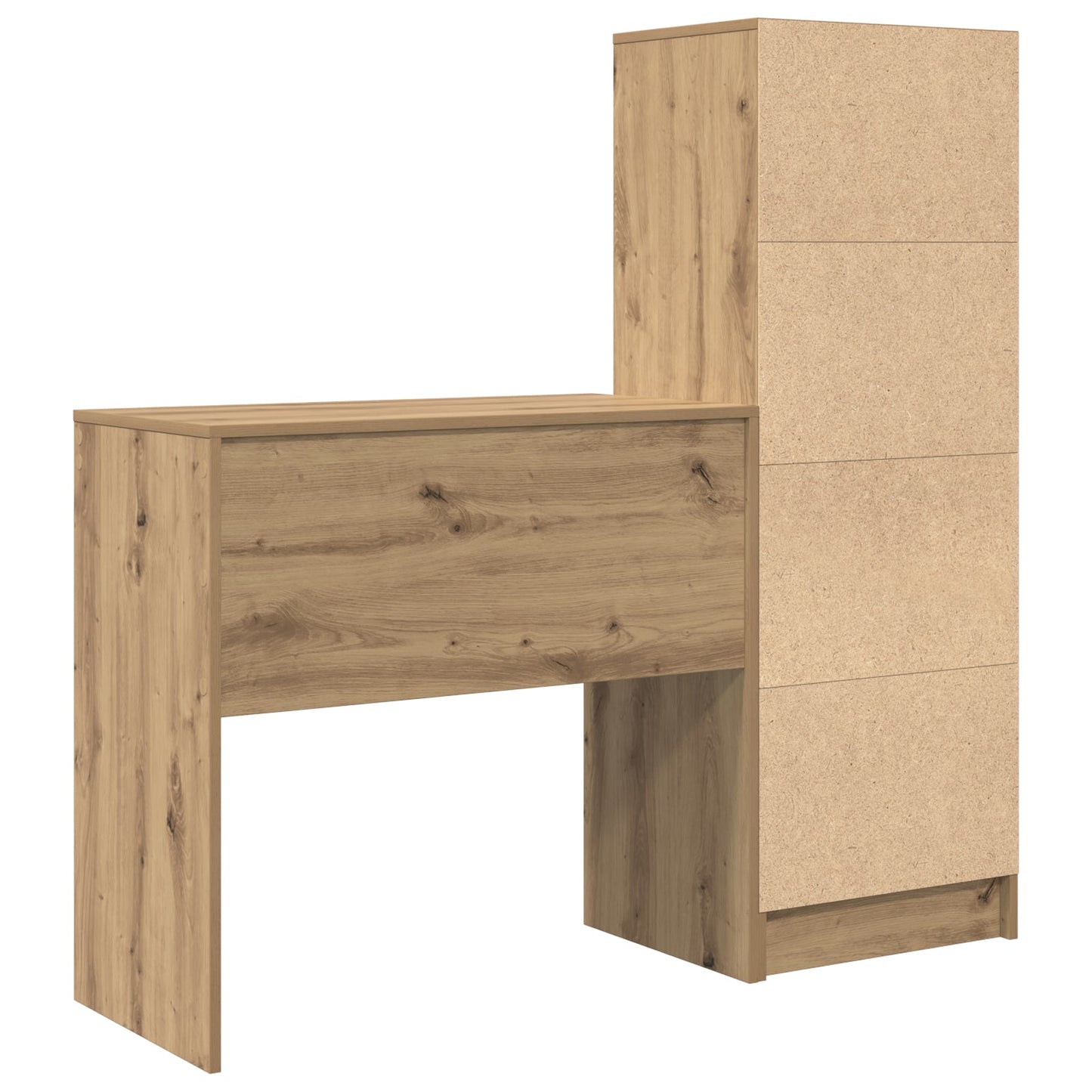 Desk with Storage Artisan Oak Engineered Wood