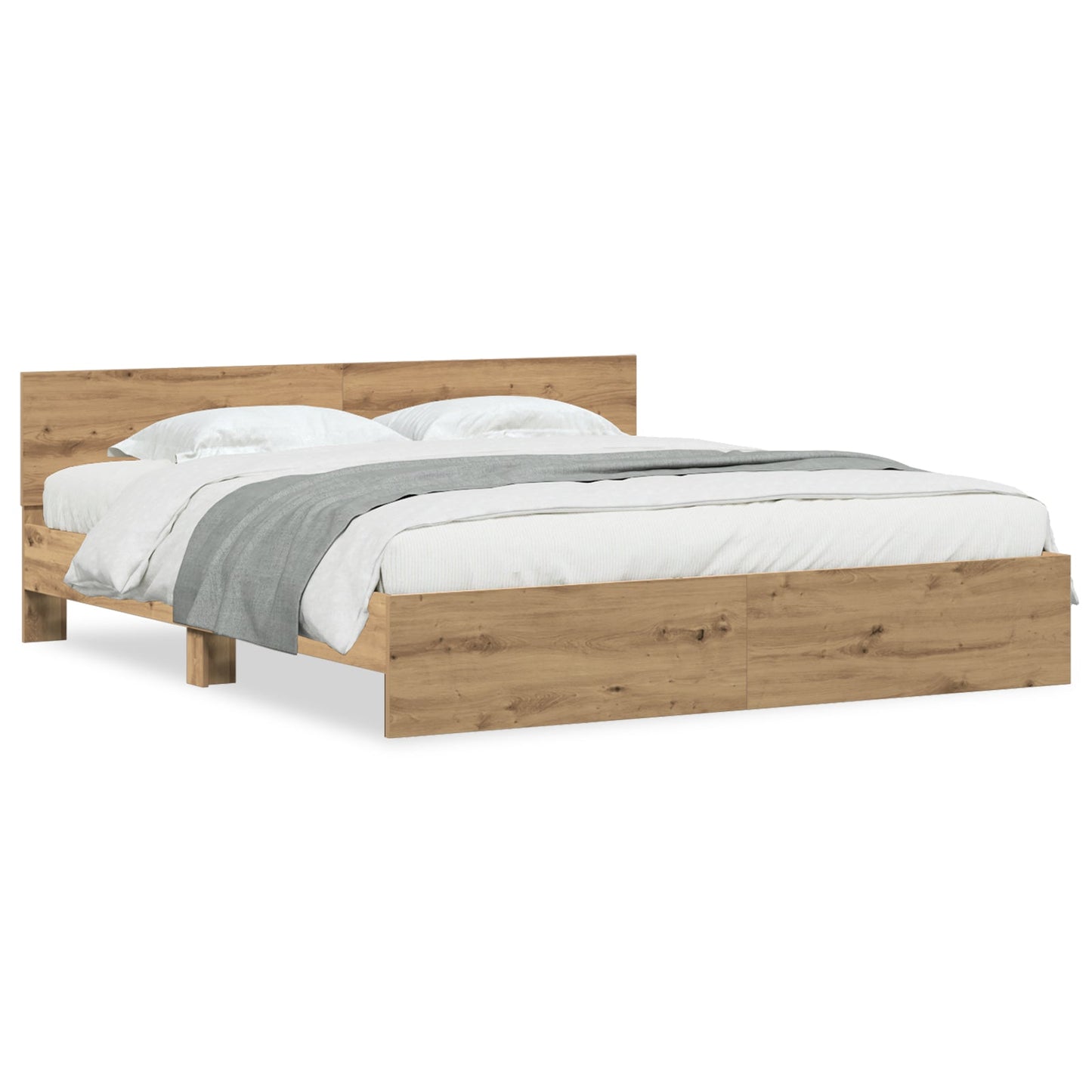 Modern Wooden Super King Size 1.8m Bed Frame Base With Headboard Wood Beds
