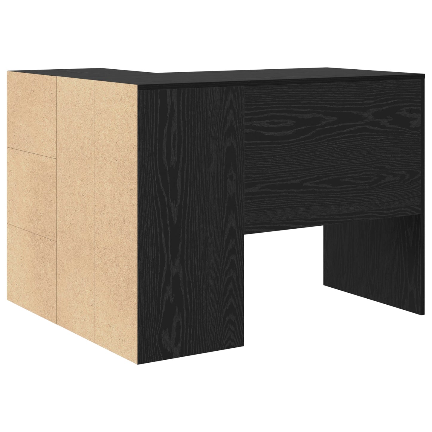 Corner Desk Black Oak 102x88x75 cm Engineered Wood