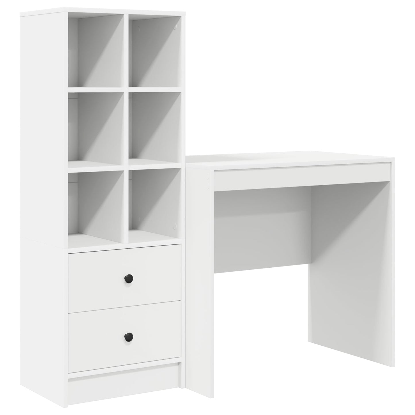 Desk with Storage White Engineered Wood, vidaXL Desk White 80x50x76 cm Engineered Wood