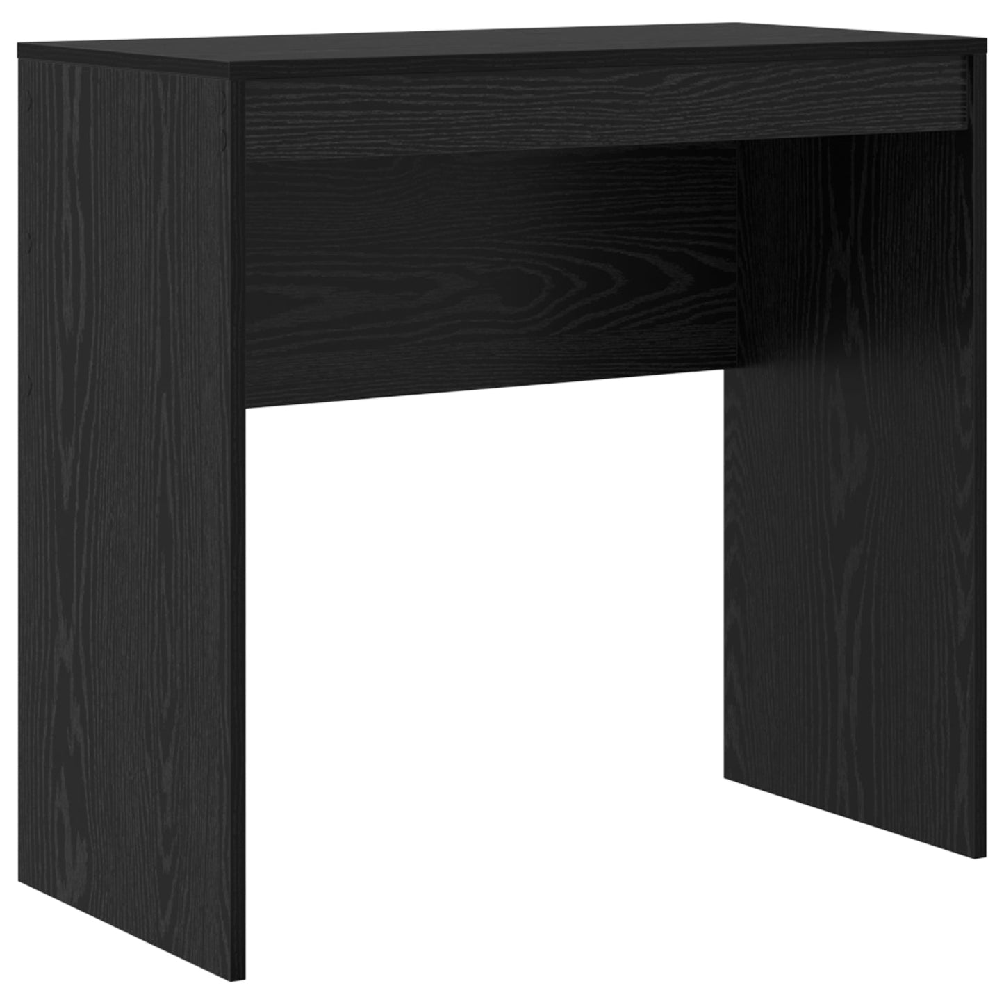Desk with Storage Black Oak Engineered Wood