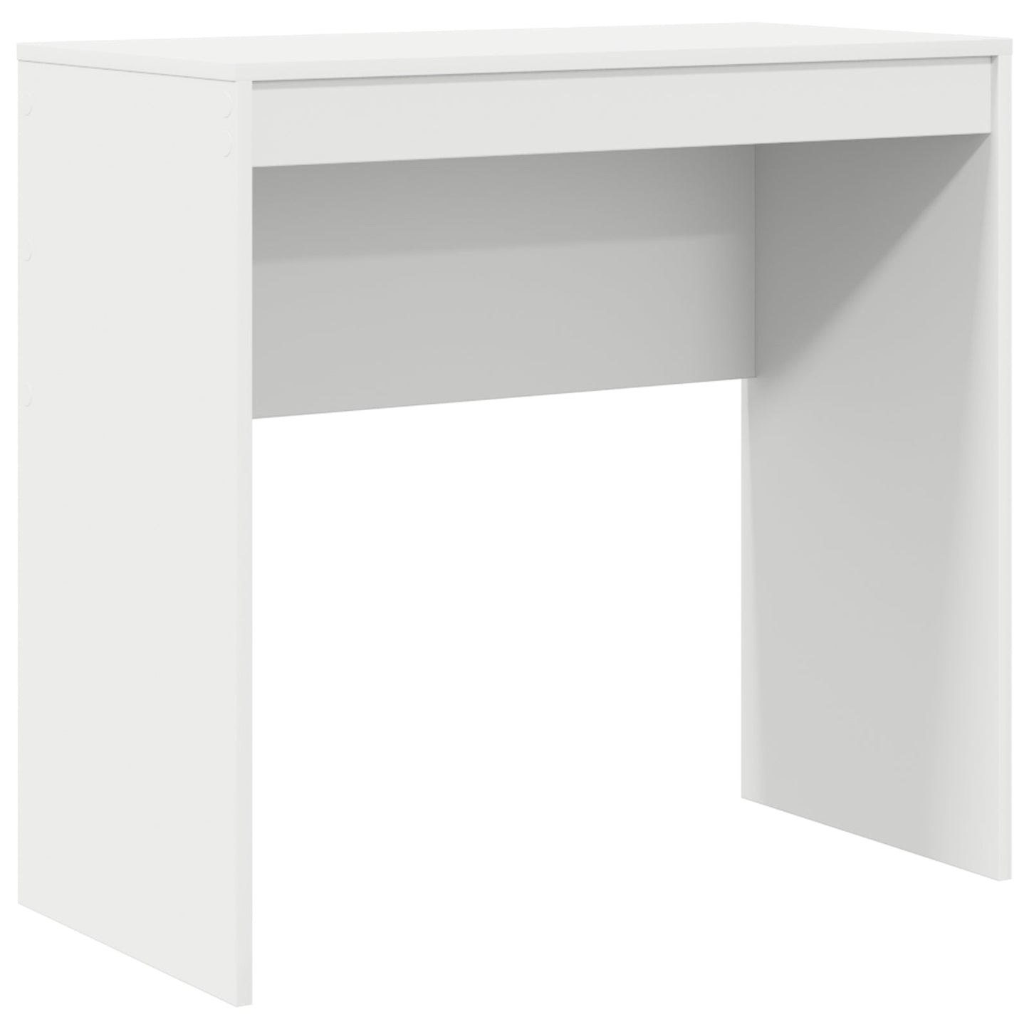 Desk with Storage White Engineered Wood