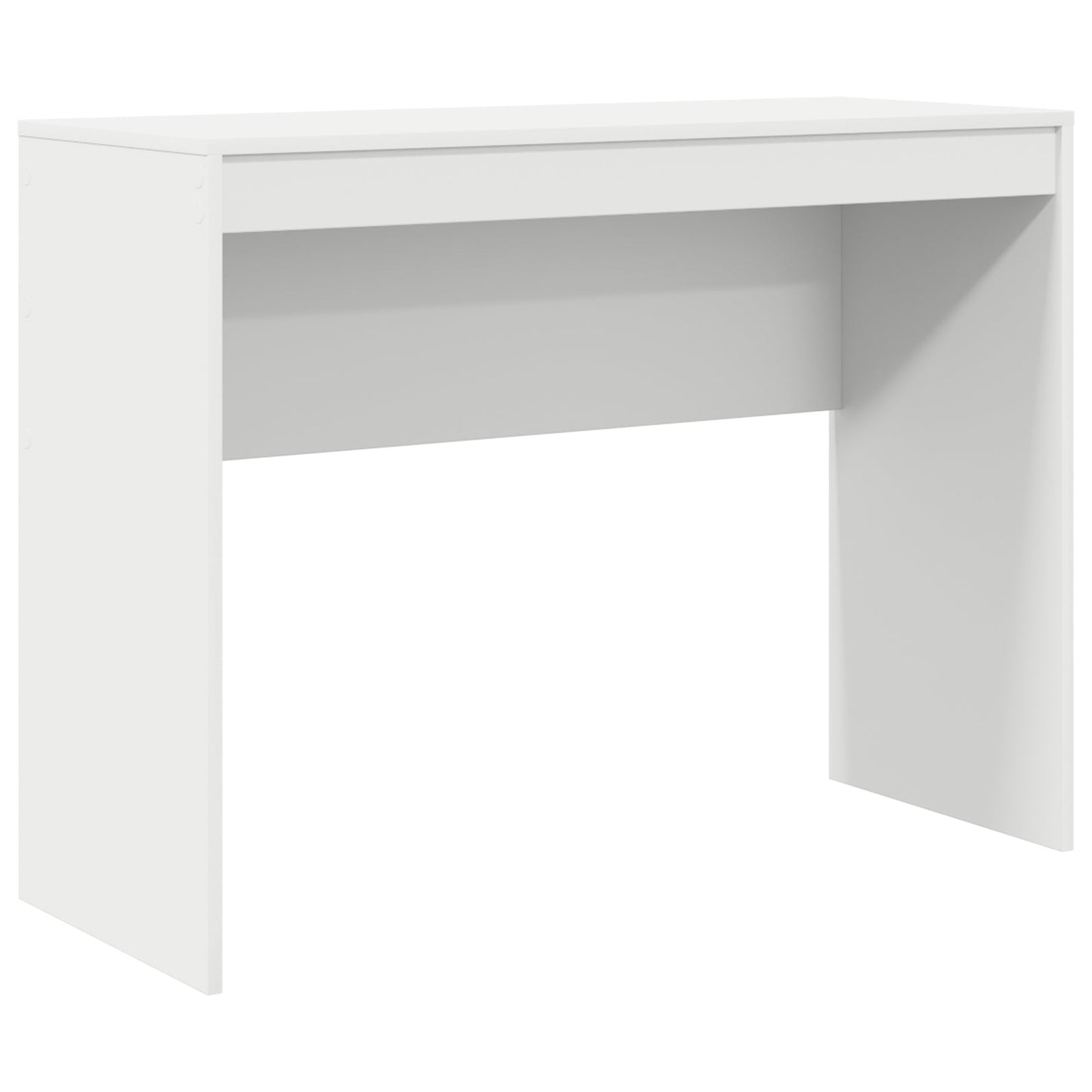 Desk with Storage White Engineered Wood