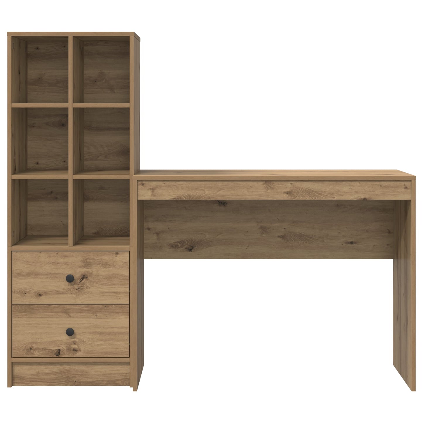 Desk with Storage Artisan Oak Engineered Wood