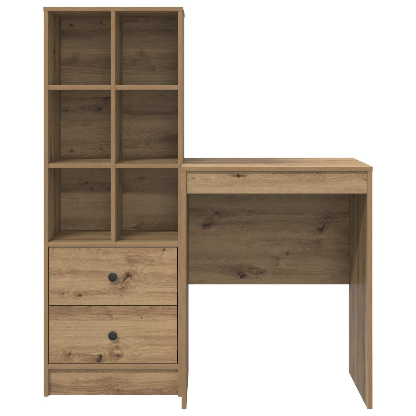 Desk with Storage Artisan Oak Engineered Wood