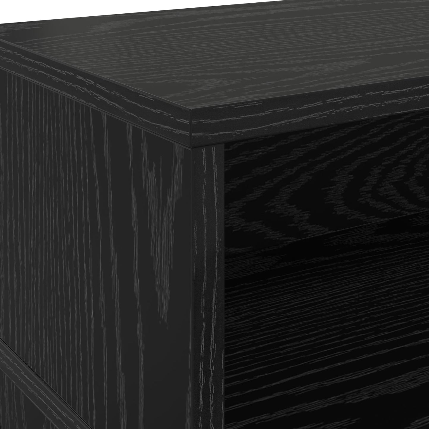Desk Black Oak 130x130x91 cm Engineered Wood