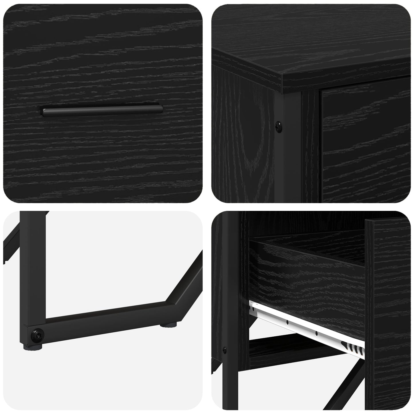 Chest of Drawers Black Oak 91x35.5x74.5 cm Engineered Wood