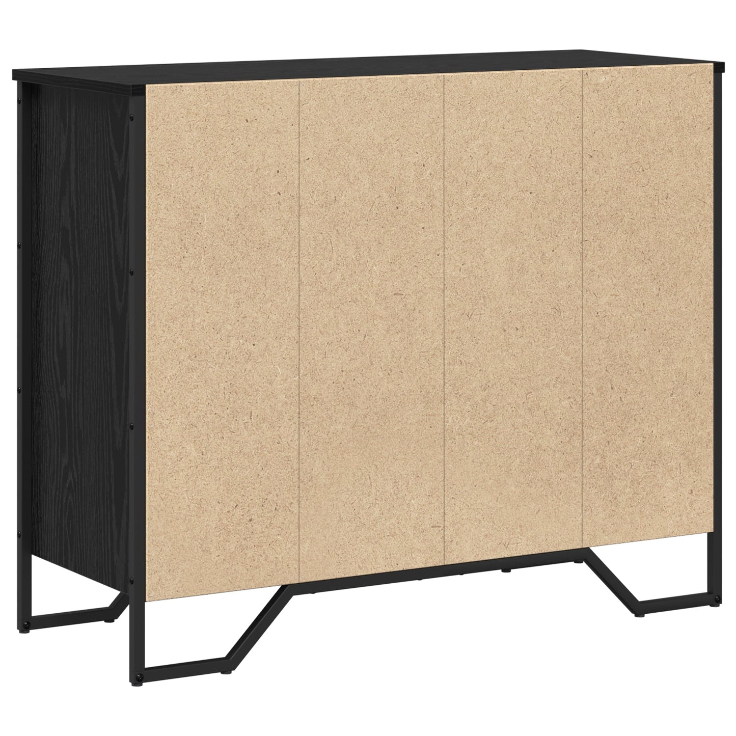 Chest of Drawers Black Oak 91x35.5x74.5 cm Engineered Wood
