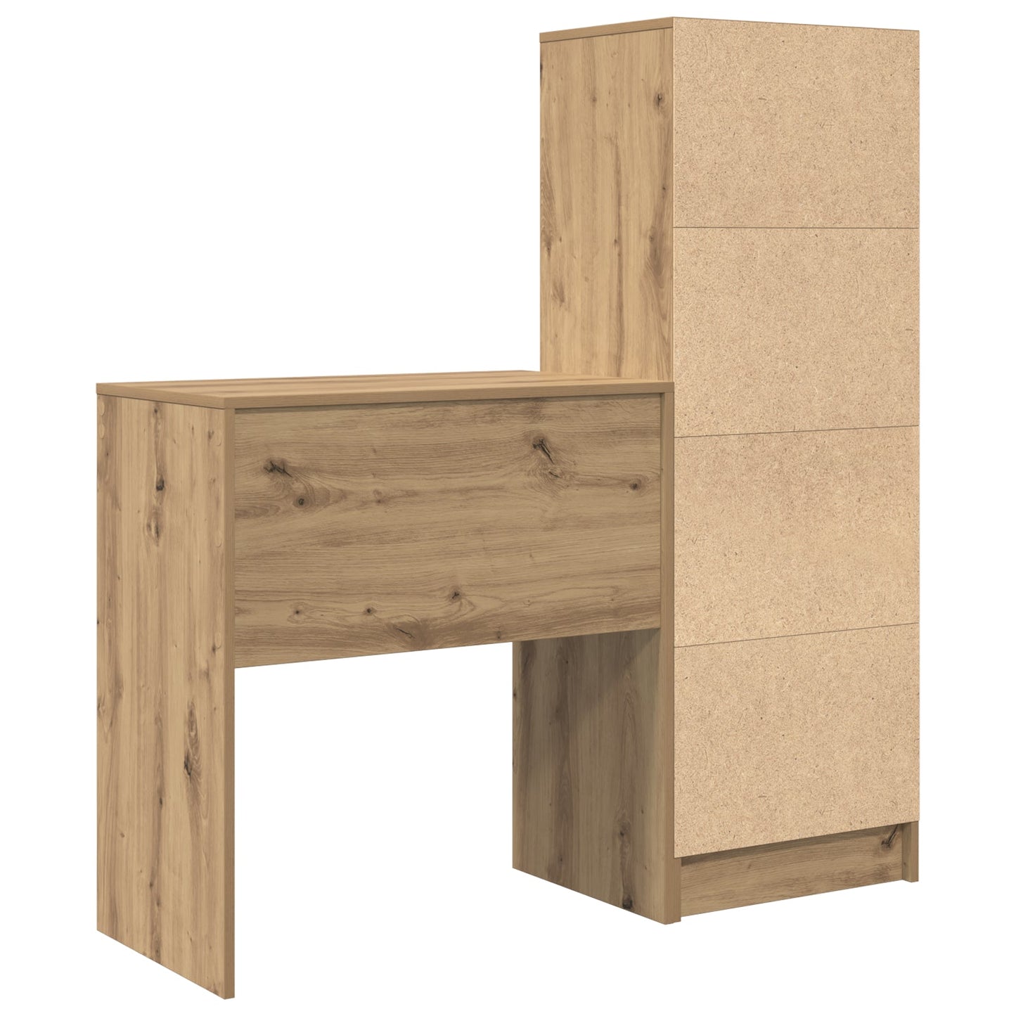 Desk with Storage Artisan Oak Engineered Wood