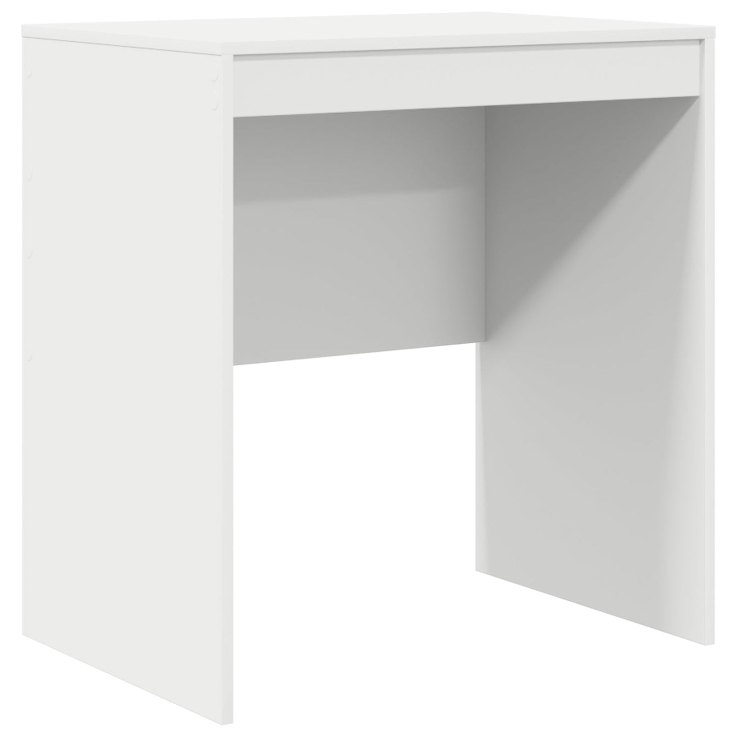 Desk with Storage White Engineered Wood