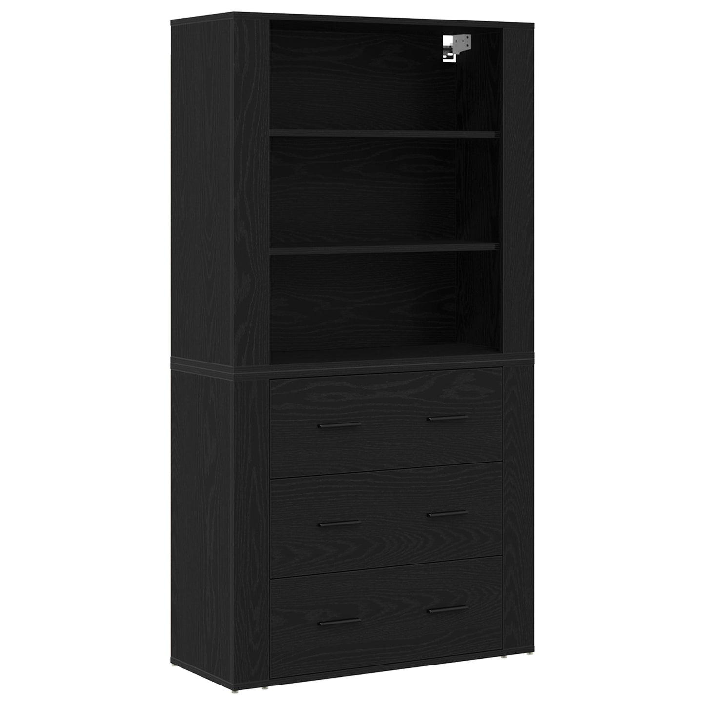 Highboard Black Oak Engineered Wood