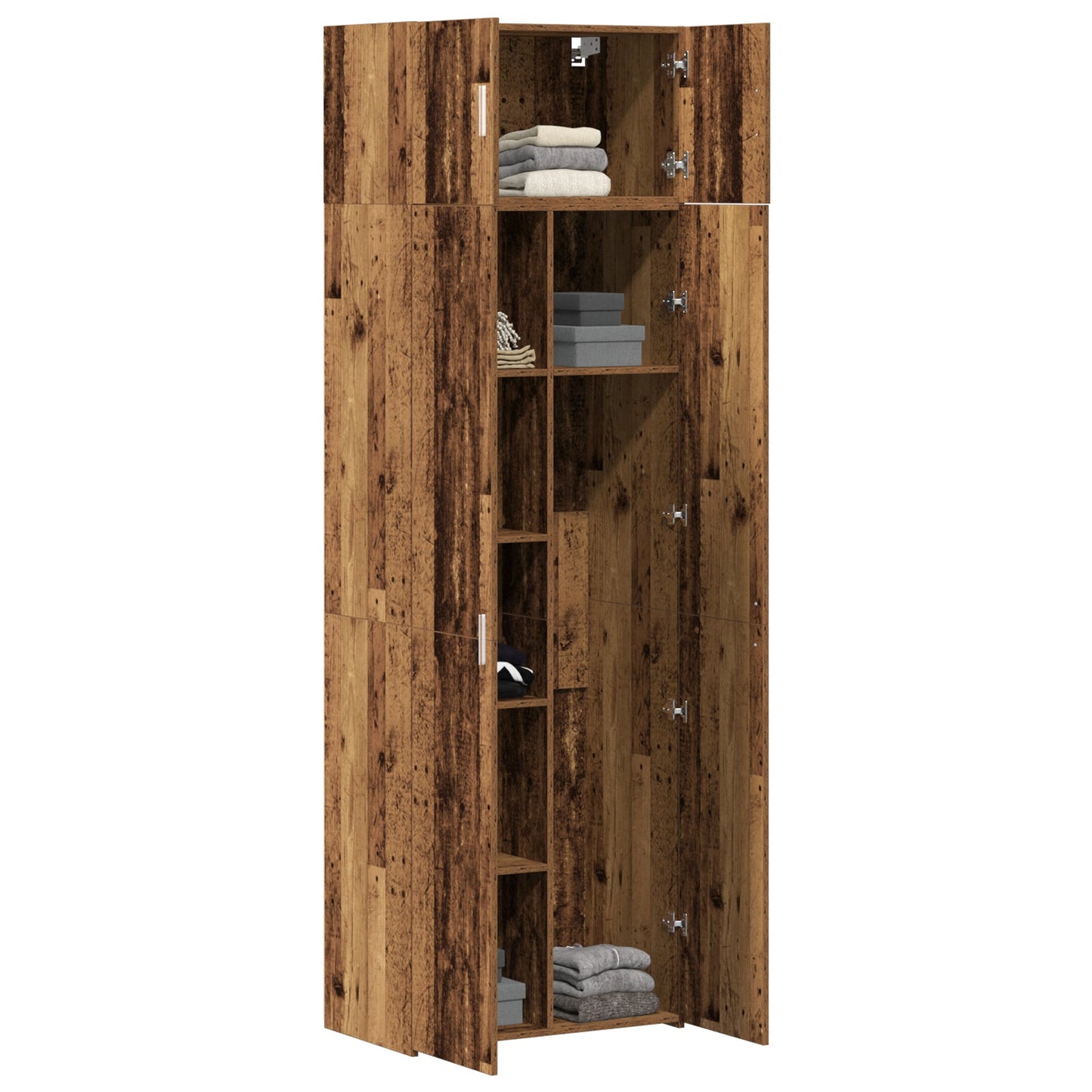 Storage Cabinet Old Wood 70x42.5x225 cm Engineered Wood, vidaXL Wall Cabinet Old Wood 70x42.5x40 cm Engineered Wood